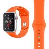 Ewec Apple Watch 1 2 3 4 5 6 7 8 9 Se 38-40-41 mm Uyumlu Premium Spor Yumuşak Silikon Saat Kordon Kayış - Turuncu