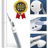 Ewec Bluetooth ve Kablosuz Kulaklık Temizleme Kalemi Aparatı, 3'ü 1 Arada Airpods Temizleme Kalemi Kiti - Beyaz