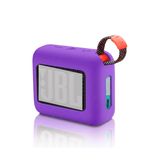 Ewec JBL Go 4 Uyumlu Koruyucu Silikon Kılıf - Darbe Emici, Yıkanabilir, Toz Geçirmez Hoparlör Kılıfı (Açık Mor)