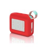 Ewec JBL Go 4 Uyumlu Koruyucu Silikon Kılıf - Darbe Emici, Yıkanabilir, Toz Geçirmez Hoparlör Kılıfı (Kırmızı)