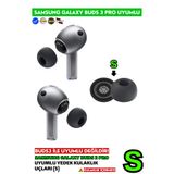 EWEC Samsung Galaxy Buds3 Pro Uyumlu Tek Çift Premium Yedek Silikon Kulaklık Uçları (S)
