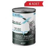Ewox Somonlu Parça Etli 6x400 gr Kedi Konservesi