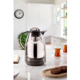EWS 1.5 Lt Isı Yalıtımlı Çay ve Soğuk Su Termosu Füme (12 Saat Sıcak Tutar& Içi Camdır)