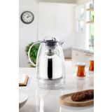 EWS 1.5 Lt Isı Yalıtımlı Çay ve Soğuk Su Termosu Şeffaf (12 Saat Sıcak Tutar& Içi Camdır)