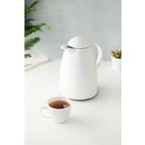 EWS 1 LT Isı Yalıtımlı Çay Ve Soğuk Su Termosu Soft Beyaz (12 Saat Sıcak Tutar& İçi Camdır)