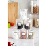 EWS 6'lı Barok Yuvarlak Baharat Kavanoz Seti & Saklama Kabı & Erzak Kabı (6*250 ML)