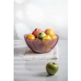 EWS Akrilik Barok Mürdüm Büyük Kare Meyve & Salata Kasesi & Karıştırma Kabı / 3,3 Lt (Cam Değildir)