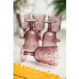 EWS Akrilik Mürdüm 6'lı Kadeh & Su Meşrubat Kahve Yanı Bardağı 450 ml ( Cam Değildir )