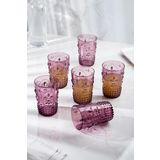 EWS Akrilik Mürdüm 6'lı Kısa Bardak & Su Meşrubat Kahve Yanı Bardağı 400 ml ( Cam Değildir )