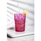 EWS Akrilik Pembe Tekli Kısa Bardak & Su Meşrubat Kahve Yanı Bardağı 400 ml ( Cam Değildir )