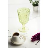 ews Akrilik Yeşil Tekli Kadeh & Su Meşrubat Kahve Yanı Bardağı 450 ml (Cam Değildir)