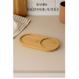 EWs Bambu Yağdanlık Altlığı Çift Yuvalı 9x19 Cm