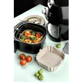 EWS Bütün Airfryer'lere Uyumlu Krem Silikon Pişirme Kabı