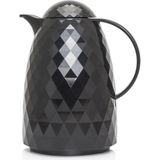 EW's Kitchenware 1 LT Isı Yalıtımlı Çay Ve Soğuk Su Termosu Siyah (12 Saat Sıcak Tutar& İçi Camdır)
