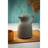 EW's Kitchenware 1 LT Isı Yalıtımlı Çay Ve Soğuk Su Termosu Soft Gri (12 Saat Sıcak Tutar& İçi Camdır)