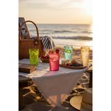 EW's Kitchenware 6 Parçalı Renkli Akrilik Uzun Bardak Seti 750 ml Desensiz Malzeme ile