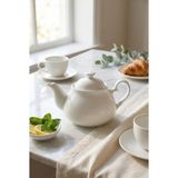 EW's Kitchenware 750 ml Beyaz Porselen Demlik & Şık Kahvaltı ve Çay Saati Sunum Gereci - YOK