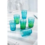 EW's Kitchenware Akrilik Aquamarin 6 Lı Kısa Bardak & Su Meşrubat Kahve Yanı Bardağı 400 ml (Cam Değildir )
