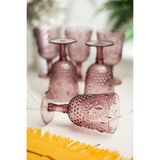 EW's Kitchenware Akrilik Mürdüm 6 Lı Ayaklı Bardak & Su Meşrubat Kadeh Kahve Yanı Bardağı 450 ml ( Cam Değildir )