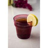 EW's Kitchenware Akrilik Mürdüm 6'lı Kısa Bardak & Su Meşrubat Kahve Yanı Bardağı 300 ml ( Cam Değildir )