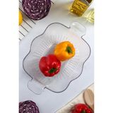 EW's Kitchenware Akrilik Şeffaf Makarna Süzgeçi & Sebze Meyve Süzgeçi