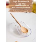 EW's Kitchenware Akrilik Şeffaf Tezgah Üstü Kirli Kaşıklık & Kepçe Altlığı