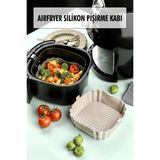 EW's Kitchenware Bütün Airfryer'lere Uyumlu Krem Silikon Pişirme Kabı