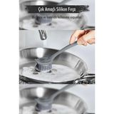 EW's Kitchenware Çok Amaçlı Silikon Bulaşık Yıkama & Lavabo Temizleme & Mutfak Tezgahı Temizleme Fırçası