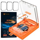 EWUONU Apple Watch Series 9 için 3 Paket Ekran Koruyucu 45 mm Serisi 8/7, [Otomatik Hizalama Kiti] 3D Tam Kapak Su Geçirmez Kabarcıksız Çizilmez HD Şeffaf Film iWatch 45mm Aksesuarları için