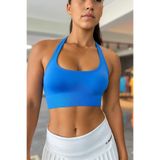exalted hawk EXALTED Halter Yaka Spor Bra - Canlı Mavi