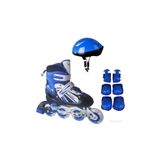 Excalibur Beyaz Ayarlanabilir Alıştırma Pateni + Kask + Dizlik Seti Fitness Patenler Tek Sıra 4