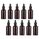 EXCEART 10 Pcs Amber Cam Damla Şişeler Uçucu Yağ Şişeleri Boş Taşınabilir Boş Parfüm Şişesi Dağıtıcı Şişeler Cam Taşınabilir Seyahat Şişeleri