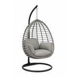 EXCELLENCE GARDEN HOME Tek Kişilik Armut Fındık Salıncak Minderi Gri Yıkanabilir Silinebilir Outdoor Bahçe Balkon Minderi ( SADECE MİNDER)