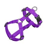 EXCELLENT ELITE SPANKER Çekmez Köpek Koşum Yansıtıcı Naylon Yelek L Şekilli Ayarlanabilir Kolay Evcil Hayvan Koşum Küçük Orta Büyük Irklar için Köpekler Yürüyüş Eğitimi Siyah Kırmızı (Mor-L)