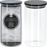 Excellent Houseware Saklama Kavanozu Borosilikat Cam 800 ml - Şeffaf