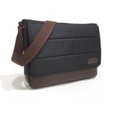 Exception 13,3 Inç ve 14 Inç Laptop Çantası, Postacı Çantası, Okul Çantası, Evrak Çantası, Günlük Çanta - 35 cm, 26 cm, 6 cm - Siyah - Kahverengi