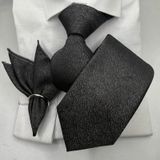 Exclusive Erkek Kravat Seti, Dokuma Kravat, Cep Mendili, Klasik, Şık, Damat, Düğün, Nişan, Ofis ve Özel Günler İçin