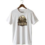 Exclusive Hunter Koleksiyonu Keklik Illüstrasyonlu Tişört - Beyaz - XL