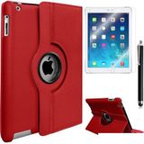 Exclusive Phone Case iPad Air 360 Standlı Kırmızı+Film+Kalem Kılıf