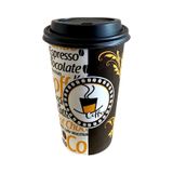 Excodi Cup 12 Oz Kapaklı Karton Bardak 300 ML - 100 Adet