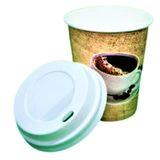 Excodi Cup - [ AYGÜN CUP ] 7 oz Beyaz Kapaklı Karton Bardak - 180 ml - 100 Adet Kaliteli Otomat Bardağı , Sızdırmaz , El Yakmaz ( Bej )
