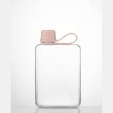 excvalues Düz Su Şişesi Taşınabilir Seyahat Şişesi Hafif 17 oz BPA İçermeyen Tritan Yeniden Kullanılabilir Plastik Su Şişeleri Sızdırmaz İnce Su Şişesi Çanta Seyahat Cep Spor Fitness (Pembe)