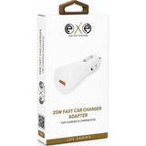 Exe Technology Exe 25W Hızlı Araç Şarj Adaptörü USB Çıkışlı Çakmaklık Şarj Cihazı - Beyaz