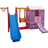 Exectus Çocuk Oyun Parkı - Oyun Alanı - Park Kaydırak - Park Salıncak - Oyun Evi Büyük Park Seti - Mor