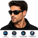 Exeline 157-COL Spor Seri Polarize Erkek Güneş GÖZLÜĞÜ-POLARIZE-UV400-YANSIMA Giderici Ultra Hafif 63-Ekartman - Siyah