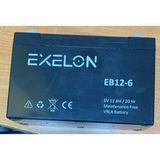 Exelon 6 Volt 12 Amper Akü 150*50*94 mm 1630 Gram