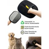 Exelox kedi Köpek Tüy Toplayıcı Çift Taraflı Statik Eldiveni Giysi Halı Elbise Mobilya Için Statik Tüy temizleme Eldiven Kolay ve Pratik - 01-Siyah