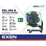 Exen Enl 364 G - 4X360° 7.4V 2.6Ah Şarjlı Yeşil Lazer Şakül Set