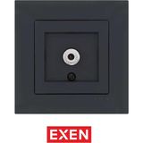 Exen Karell Füme Uydu Prizi Ekranlı (F Konnektör) - 1 Adet