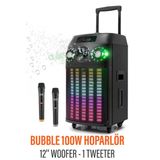 Exenar Büyük Boy Bluetooth Hoparlör Speaker 12" Woofer 1 Tweeter 100W 2 Mikrofon Hoparlör Baloncuklu